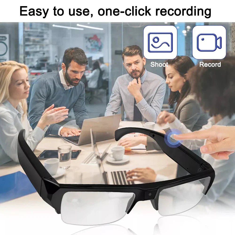 1080P HD Mini Camera Glasses Wearable DVR Video Recorder Black - Electronics > Business & Home Security > Security Cameras & AccessoriesTü - huB