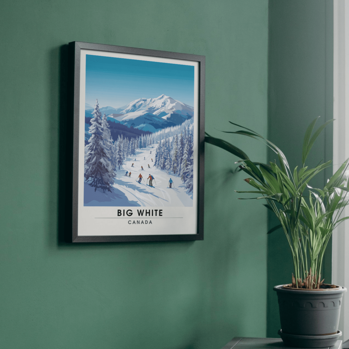 Affiche Big white, Canada | impression Big white | Affiche Ski - n/aTü - huB