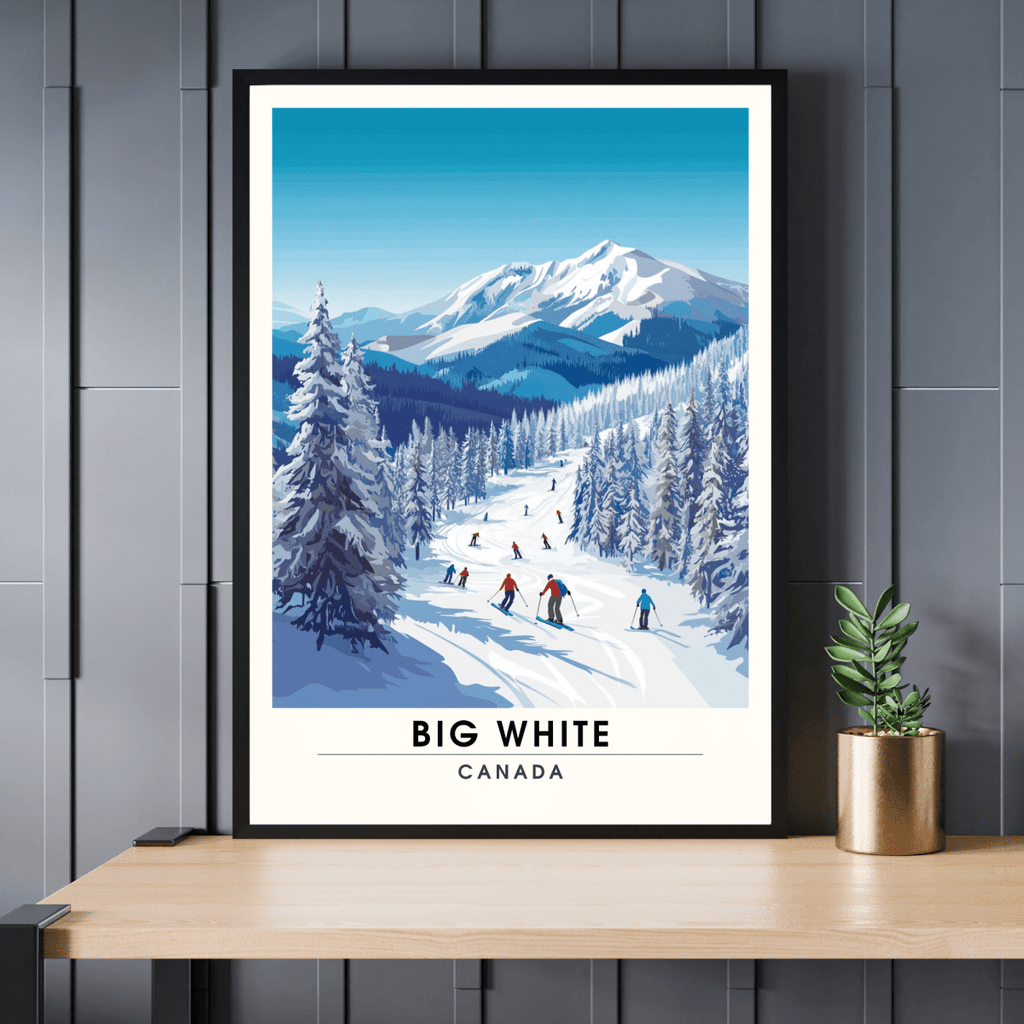 Affiche Big white, Canada | impression Big white | Affiche Ski - n/aTü - huB