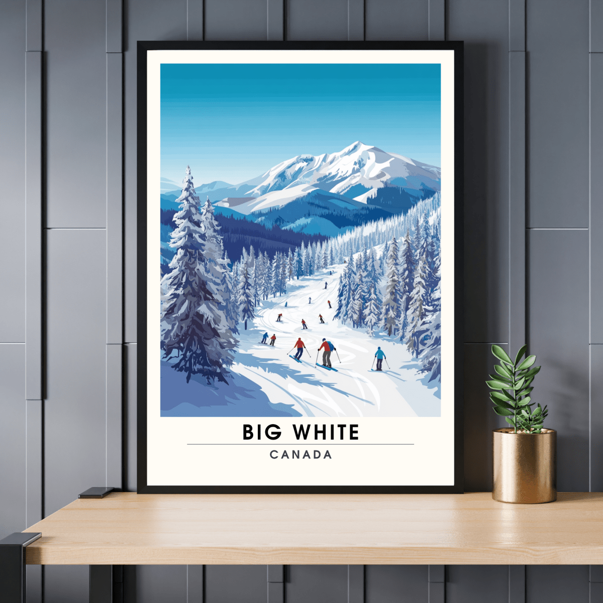 Affiche Big white, Canada | impression Big white | Affiche Ski - n/aTü - huB