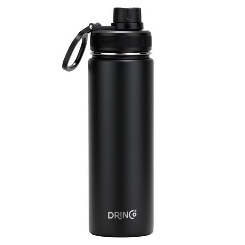 DRINCO® 22oz Stainless Steel Sport Water Bottle - Black - ApplianceTü - huB