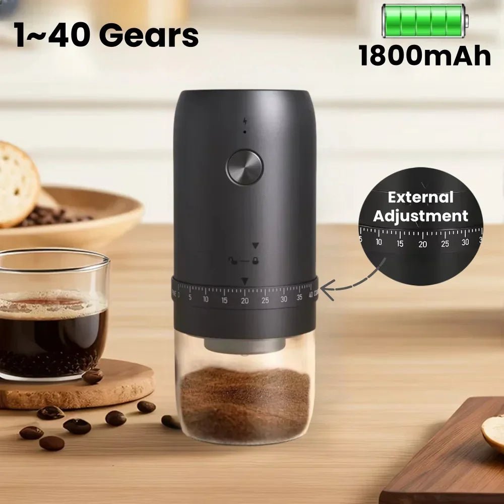 Electric Coffee Grinder 40 Level Adjustable Burr Grinder Black - Kitchen AppliancesTü - huB