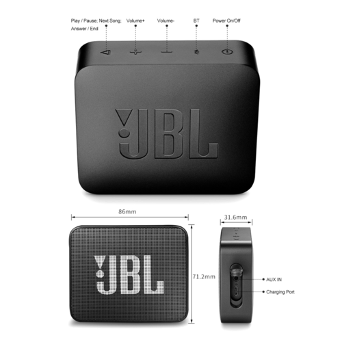 IPX7 Waterproof JBL GO 2 Wireless Bluetooth Speaker for Outdoor - GadgetTü - huB
