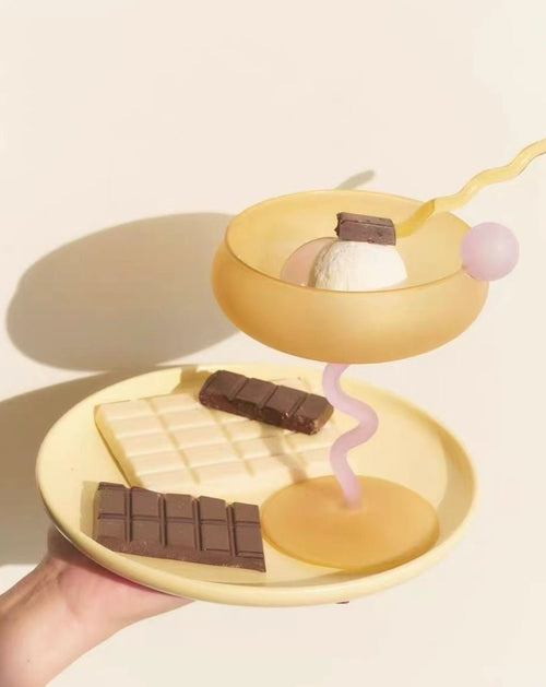 Jelly Bean Wine Glass - Whimsical Eclectic Cocktail Coupe