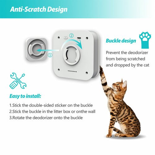Smart Cat Odor Purifier for Cat Litter Box Deodorizer Dog Air Cleaner - PetTü - huB