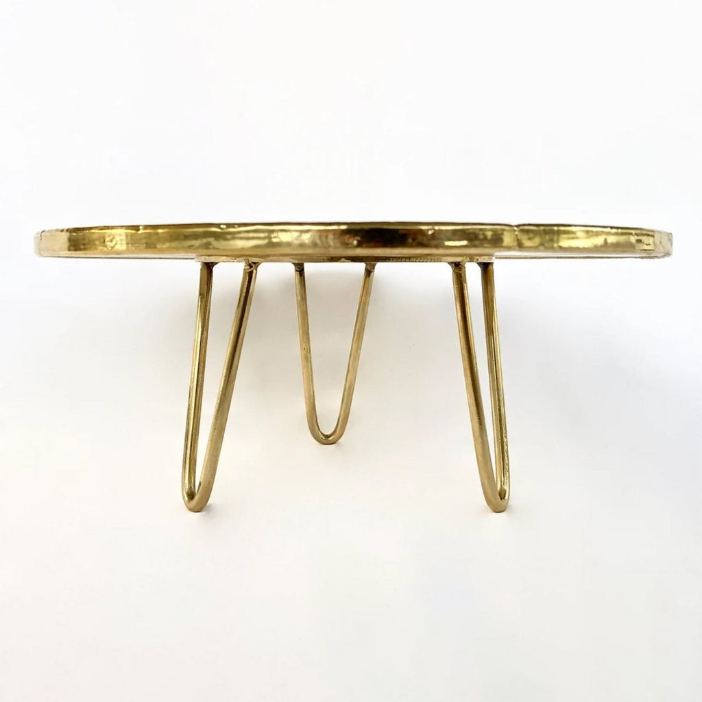 White Crystal Agate Cake Stand/Centrepiece/Display Stand/Tray 10" Round - n/aTü - huB